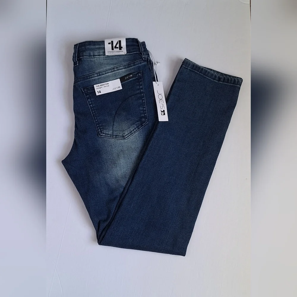 Joe's Dark Wash Jeans Straight Leg Brixton Faded Teen Boy Kids 14 NEW